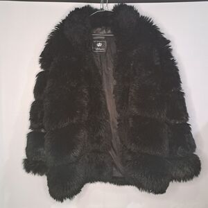BOPT The Beauty Optimal Product Women's Faux Fur Coat Jacket MP7 Black Large NWT